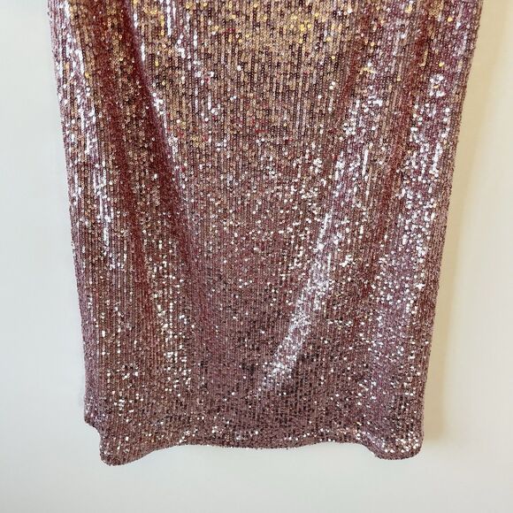 Ann Taylor Pink Sequin V Neck Shift Dress Cocktail Event Swiftie Size 8 NWT’s - Picture 9 of 13